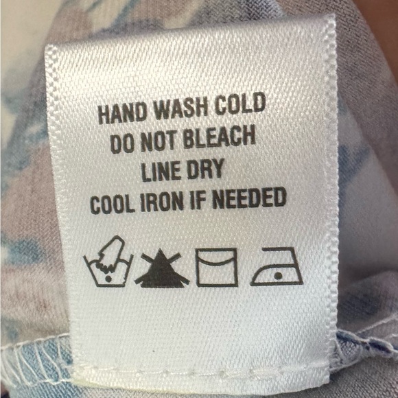 MSK Rhinestone Trim‎ Cape Overlay Dress Blue/Pink Floral Sleeveless Stretch Sz L - Picture 11 of 13